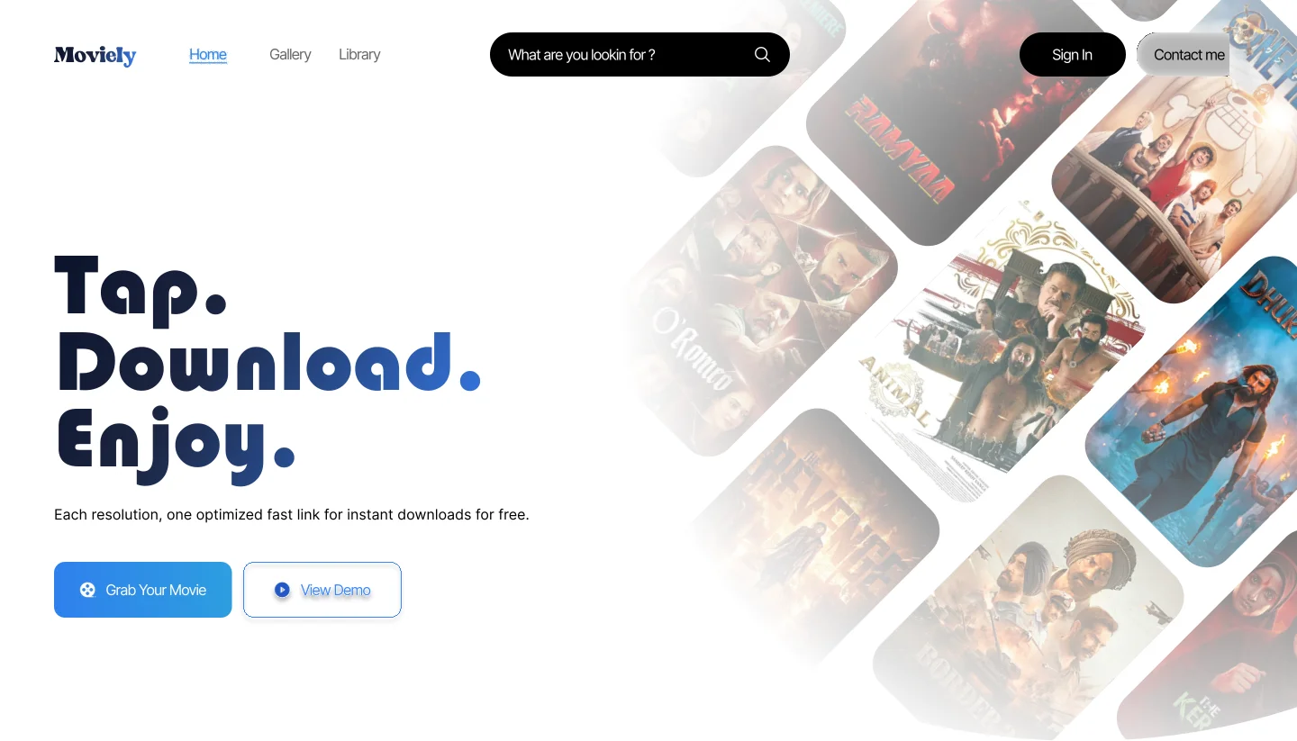 Moviely Webdesign